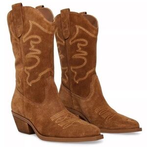 Steve Madden Brown Suede Western Boots